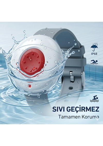 Yaşlı Hasta Sos Buton Panik Bileklik Alarm Seti Wifi Özellikli