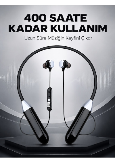 Spor İçin Bluetooth Boyun Kulaklığı Mikrofonlu Kablosuz Kulak İçi Müzik Ve Telefon Kulaklığı - Lisinya