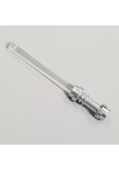 Star Wars Minifigür Aksesuarı, Işın Kılıcı, Lightsaber, Şeffaf Saydam Renkte Ve Metalik Gümüş Kabzalı