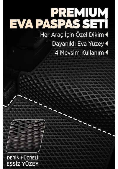 Renault Clio 4 Premium Hücreli Eva Paspas-siyah