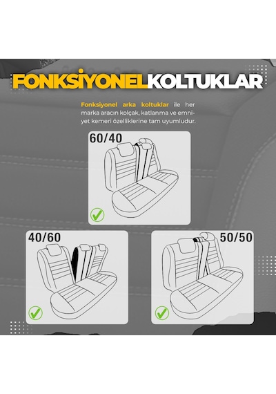Otom Individual Design Ekstra Destekli Oto Koltuk Kılıfı - 550061876