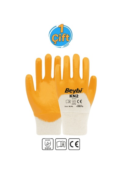 Koru İş Safety Beybi Kn2 Sarı Nitril Eldiven Sarı