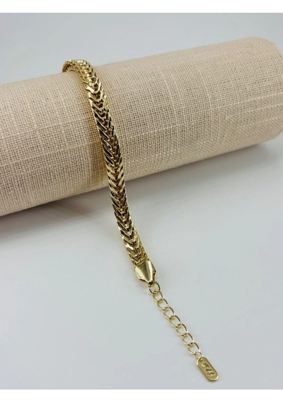 Tedar Renk Pirinç Cm Bileklik 17+4 Cm - Kbl0473 Najmaddin Standart