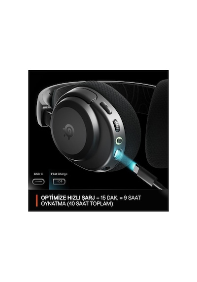 Steelseries Arctis Nova 3pc, Ps, Mobil Uyumlu Kablosuz Wireless Gaming Kulaklık - Siyah
