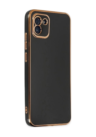 Samsung Uyumlu Galaxy A03 Uyumlu Kılıf Volet Silikon - Siyah
