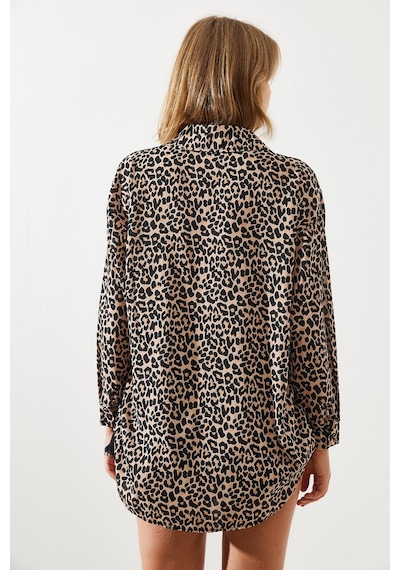 Shade Kadın Leopar Desenli Gömlek Mbms008 60501008 - Leopar