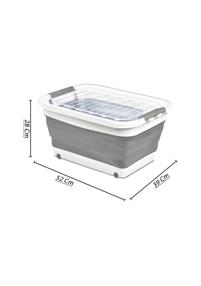 Deconox Tekerlekli Katlanabilir Akordiyon Saklama Sepeti Pratik Ve Taşınabilir Tekerlekli Katlanabilir Akordiyon Saklama Sepeti - Düzeni Kolayca Sağlayın 45 Litre Ve 30 Litre Seçenekli 30 Litre