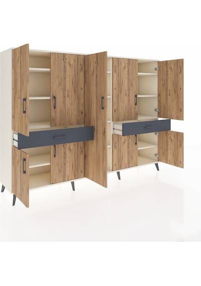 Hyperion Dolap 12 Raflı 2 Çekmeceli 8 Kapaklı 220x44x163 Aytaşı-ç Aytaşı-çam/antrasit Hyperion Dolap 12 Raflı 2 Çekmeceli 8 Kapaklı 220x44x163 Aytaşı-ç Aytaşı-çam/antrasit