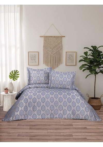 Angel 3 Parça İndigo Çift Kişilik Pike Takımı 240 X 260 Cm İndigo