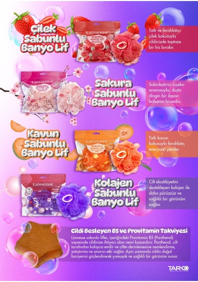 Sabunlu Banyo Lifi 952 Çilek Kokulu, Seyahat Boy, Bpa Free, Yumuşak Doku