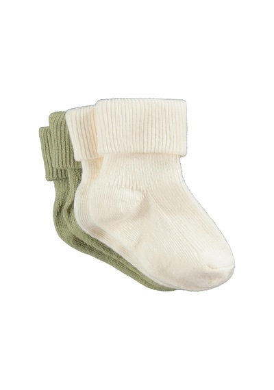 Civil Baby Basic Kıvrık 2'li 6- Bebek Erkek Çorap Set Standart