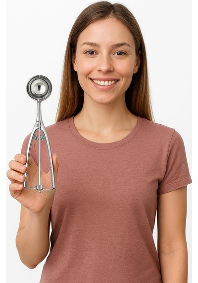 Transformacion Inox 4 Cm Dondurma Kaşığı - Karpuz Kurabiye Köfte Helva Porsiyonlama 722039 Gri Diğer