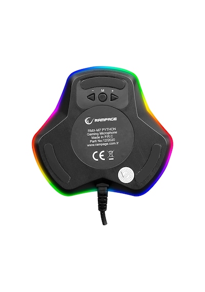 Rampage Rmx-m7, Siyah, Rgb Led, Usb, Pc-ps4-xbox-mobil Uyumlu, Esnek, Gamıng, Masaüstü, Mikrofon