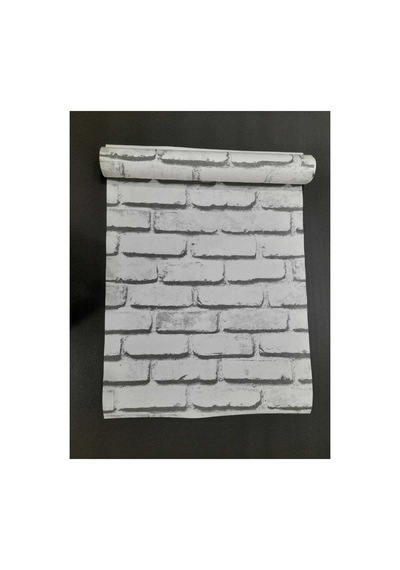 Tuğla Görünümlü 3d Duvar Kağıdı 5m2 Beyaz