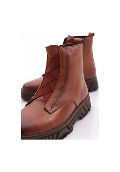 Dgn 3752 Kadin Lastik Detayli Bilek Bot 3752-2106-R1755 Taba