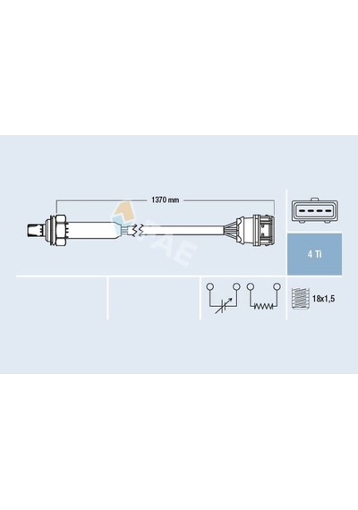 Oksijen - 912 - Sensörü Ota4n-5d1 Volvo S40 2.0t4 - Dpmıx-hb - 97-04 1362mm