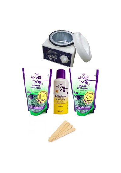 Izla Ağda Makinesi+2 Adet Yeşil Boncuk Ağda+ Ağda Yağı + Spatula