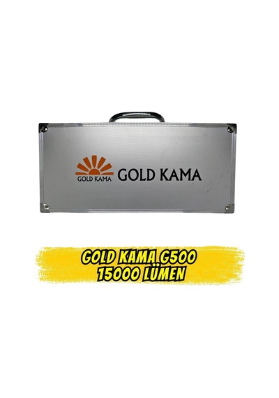 Goldkama G500 El Feneri 15000 Lümen Metal Kutulu Altın
