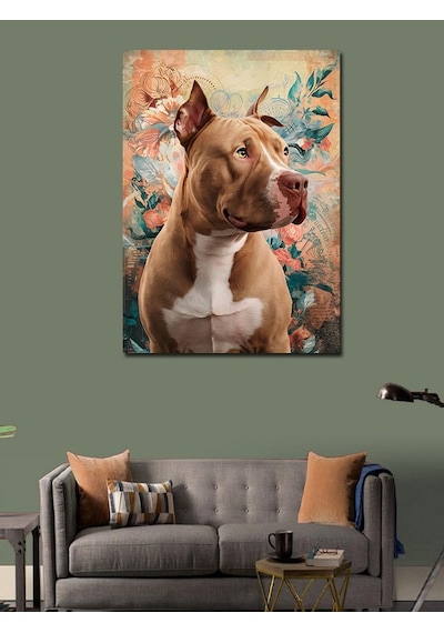 Kanvas Tablo Point Fon Ve Köpek 50cmx70cm