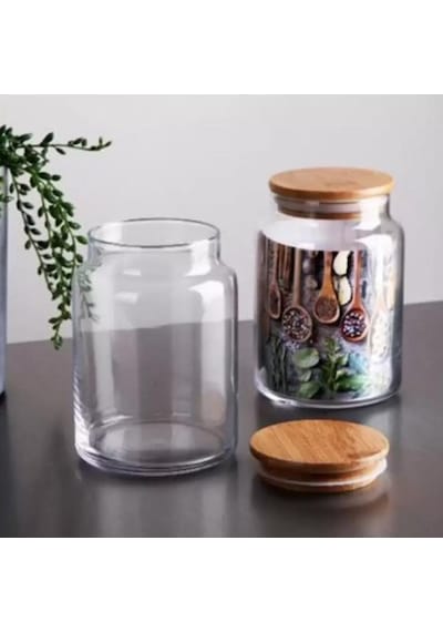 Mien Bambu Kapaklı Cam Kavanoz 800 Ml
