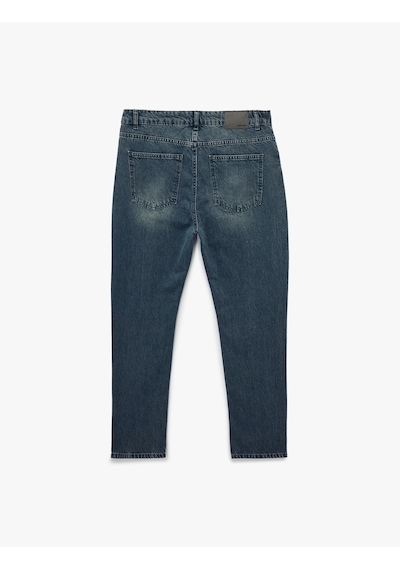 Koton Normal Bel Regular Fit Tapered Jean Pantolon - Joe Jean İndigo Stone 7wam40145nd İndigo - Taş Koton Normal Bel Regular Fit Tapered Jean Pantolon - Joe Jean İndigo Stone 7wam40145nd İndigo - Taş