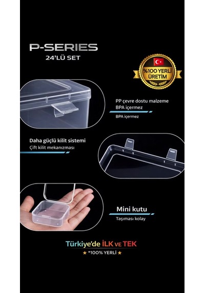 P-serisi Pk-10 Organizer Şeffaf Plastik Kutu 10 Lu