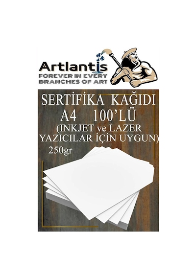 A4 Sertifika Kağıdı Kalın 100 Adet Gramajlı Fotokopi Kağıdı 250 Gr Tüm Yazıcılara Uyumlu 21x29.7 Cm Kalın Baskı Kağıdı
