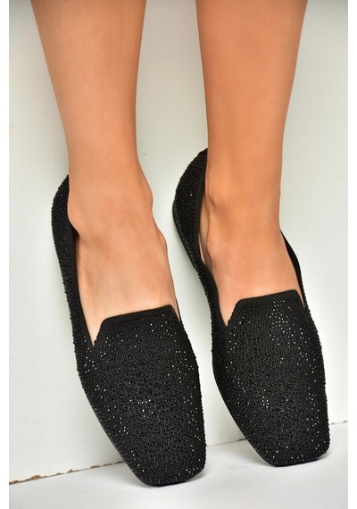 Fox Shoes U820113357 Siyah Triko Kadın Günlük Ayakkabı Siyah-triko Siyah