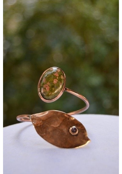 Stoneage Jewellery Unakit Taşlı Tasarım Bileklik Bronz