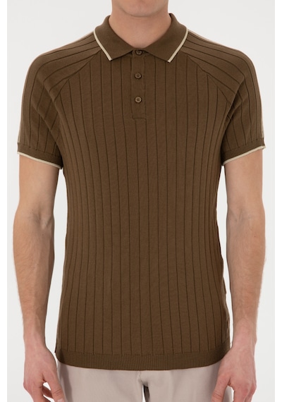 U.S. Polo Assn. Erkek Slim Fit Bisiklet Yaka Haki Tişört 50306481-VR027