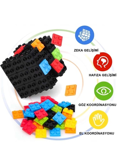 Blok Parçalı Eğitici Sabır Ve Zeka Küpü 6x6cm.