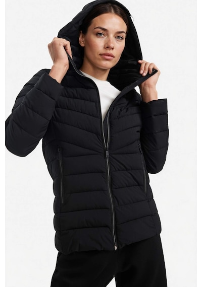Defacto Defactofit Su İtici Regular Fit Kapüşonlu Fermuarlı Cepli Şişme Mont E9253ax25aubk81 Siyah-bk81