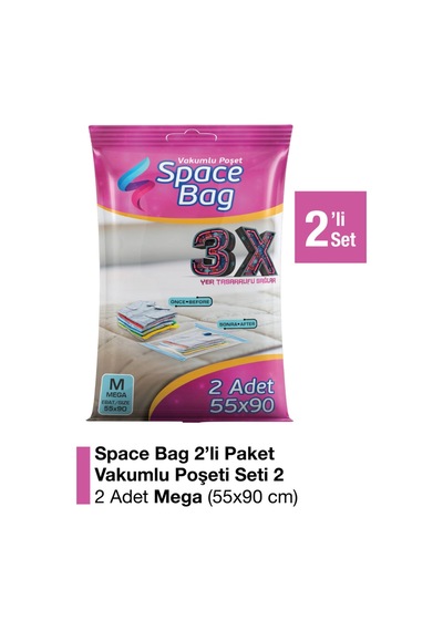 2 Adet 55x90 Vakumlu Poşet Seti Plastik Turuncu Tr Diğer