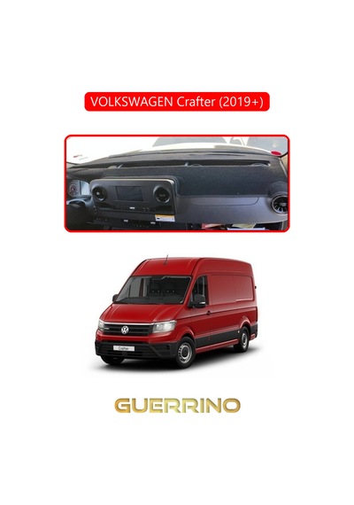 Volkswagen Crafter 2019+ Torpido Koruma Halısı Kırmızı Kenar