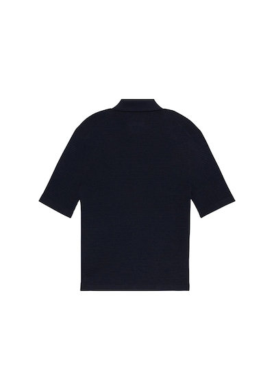 Calvin Klein Ss Smth Cttn Wffl Pamuklu Polo Yaka Lacivert Erkek T-shirt-8686 Lacivert