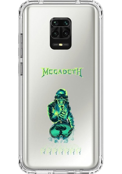 Xiaomi Redmi Note 9 Pro Uyumlu Şeffaf Kılıf Mega Death Tasarımlı