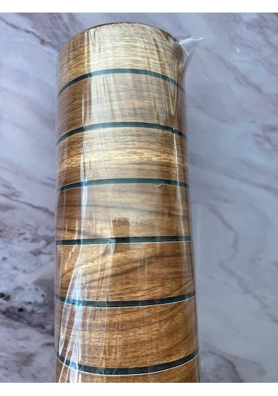 60cmx250cm 1 Adet Kahverengi 3d Yapışkanlı Sxp Akustik Lambiri Desenli Duvar Paneli Kağıdı 3115-1