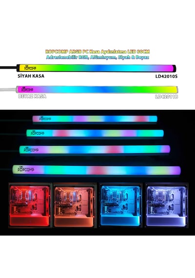 Ropcomp Argb Pc Kasa Aydınlatma Led 30 Cm - Beyaz