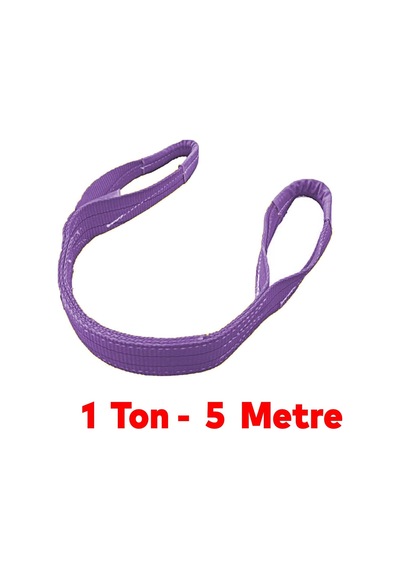 Lexroo Spanzet Sapan Polyester Sağlam Yük Kaldırma Lila Renk 1 Ton 5 Metre Taşıma İndirme Halat