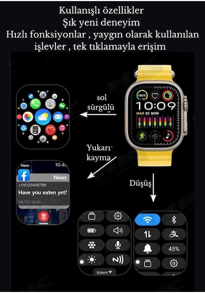 Howear Ultra 3 Sim Kartlı Kameralı Akıllı Saat (Distribütör Garantili)