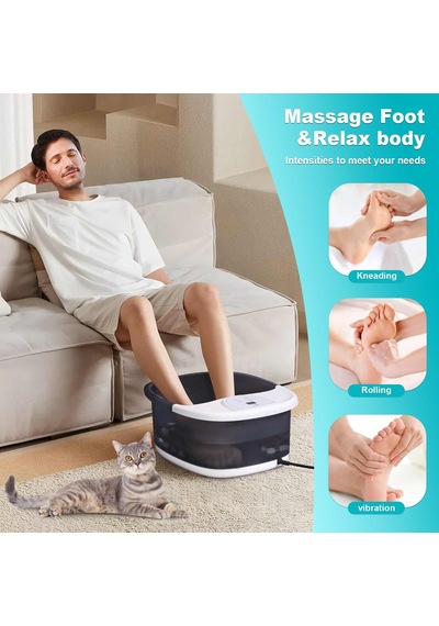 Ecarbme Isı Kabarcıkları Ve Titreşim Masajı Ve Jetleri İle Ayak Spa Banyosu Masajı, 453.6g Çay Ağacı Yağı Ayak Islatma Epsom Tuzu, 22 Silindirli Ayak Sağanak, Hızlı Isıtma, Ayarlanabilir Sıcaklık Ecarbme Isı Kabarcıkları Ve Titreşim Masajı Ve Jetleri İle Ayak Spa Banyosu Masajı, 453.6g Çay Ağacı Yağı Ayak Islatma Epsom Tuzu, 22 Silindirli Ayak Sağanak, Hızlı Isıtma, Ayarlanabilir Sıcaklık