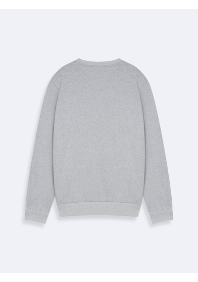 LTB Regular Fit Sign Baskılı Bisiklet Yaka Gri Sweatshırt