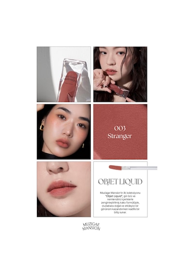 Muzıgae Mansıon Gül Özlü Yumuşak Dokulu Nemlendirici Ve Kalıcı Tint Objet Liquid 003 Stranger