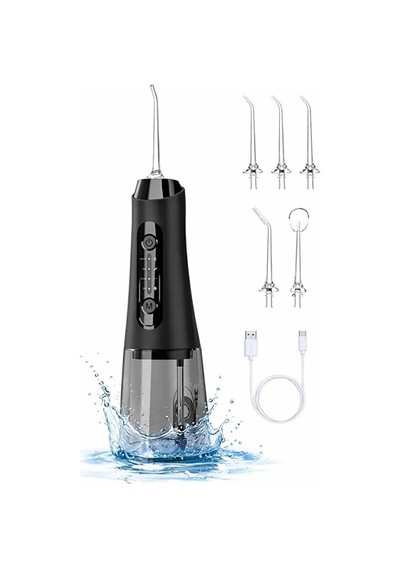 Şarjlı Ağız Duşu Diş Bakım Cihazı 4 Modlu Diş Arası Temizleyici 320ml 5 Başlıklı 1500 Mah Kablosuz