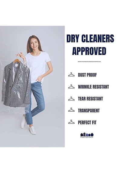 0 65 Mil Şeffaf Giysi Kuru Temizleyiciler Plastik Pantolon Çantası 21 X 7 X 30 577 Adet Diğer