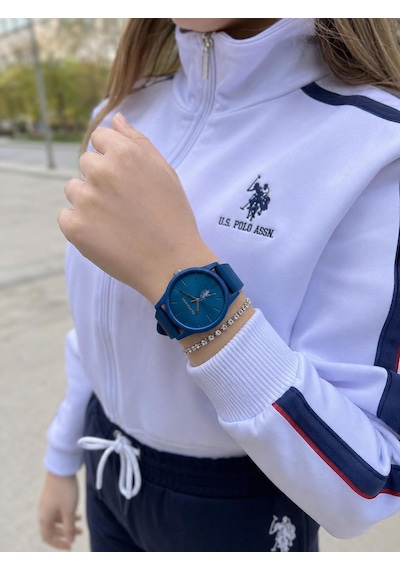U.s.polo Assn Silikon Kordon 3 Atm Suya Dayanıklı Spor Kadın Kol Saati Uspa.2089.b03 Lacivert