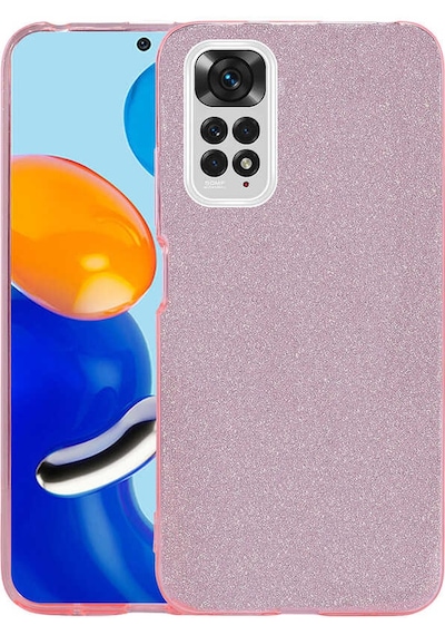 Xiaomi Redmi Note 11 Global Kılıf Zore Shining Silikon Pembe