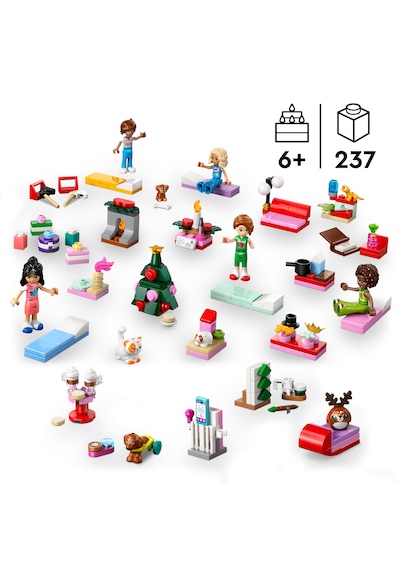 LEGO® Friends 2025 Yılbaşı Takvimi 42668 - 6 Yaş ve Üzeri Çocuklar için Yaratıcı Oyuncak Yapım Seti (237 Parça)