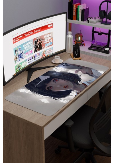 Noragami Kaymaz Dikişli Kauçuk Oyuncu Mousepad V1 - 90x40 Xxl Gaming Mouse Pad Fare Altlığı
