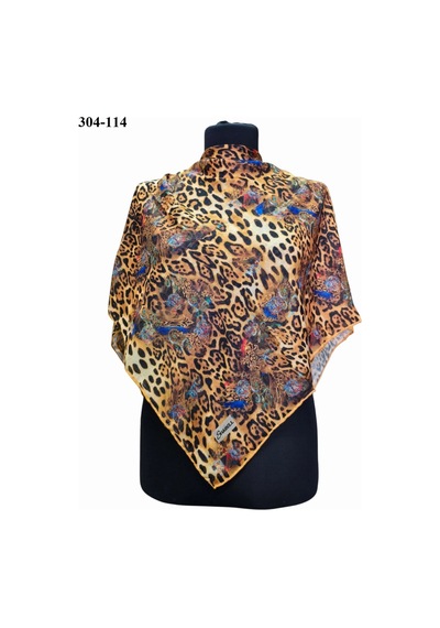 Sharell Leopar Desenli Soft Pamuk Eşarp 304-114 Çok Renkli